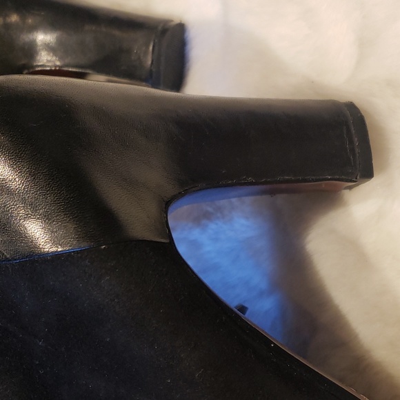 Sam Edelman 10 black sway with leather heels ankle shoes - Picture 2 of 7